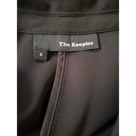 The Kooples Jacket Blazer Black One Button Notch Lapel Crepe Polyester S - Picture 7 of 7